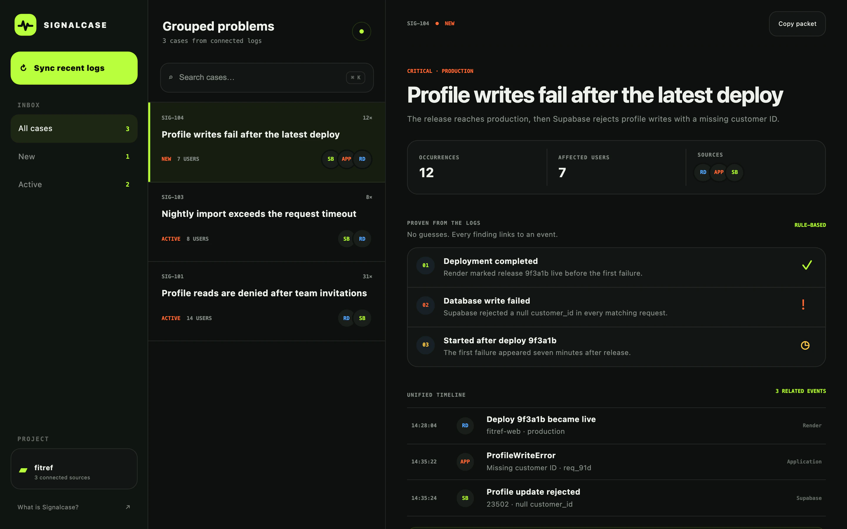 Signalcase project preview